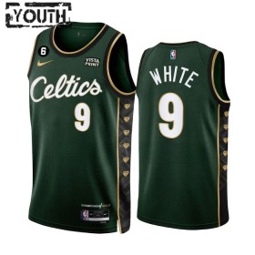 Boston Celtics Derrick White 9 Nike 2022-23 City Edition Vihreä Pelipaidat Swingman - Lasten